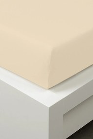 Cearșaf de pat cu elastic din tencel, vanilie galben 90x200 cm