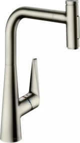 Baterie bucatarie cu dus extractibil crom periat Hansgrohe Talis M51 300 sBox cu 2 jeturi