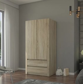 Dulap modern cu două uși MODERN B20 180 x 90 x 55 cm - diferite variante de culoare sonoma mix biela