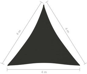 Parasolar, antracit, 4x4x4 m, tesatura oxford, triunghiular Antracit, 4 x 4 x 4 m