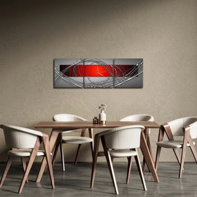 Tablou abstract (cu ceas) (90x30 cm)