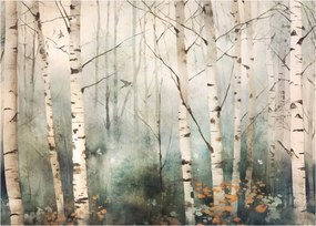 Tablou pe sticlă - Desenarea unui model de pădure (70x50 cm)