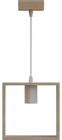 Aigostar - Lustră LED suspendată din lemn de pin pe cablu 1xE27/9W/230V 2200K