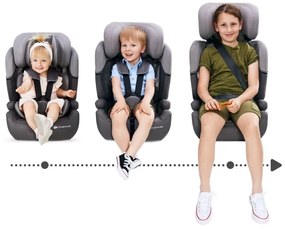 Scaun auto KINDERKRAFT COMFORT UP i-Size (76-150 cm) gri deschis
