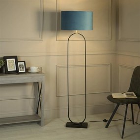 Lampadar/Lampa de podea decorativa Modish negru/teal