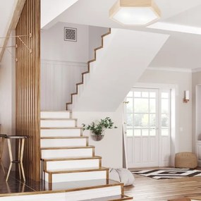 Plafonieră HEX NATURAL 2xE27/60W/230V d. 43 cm pin