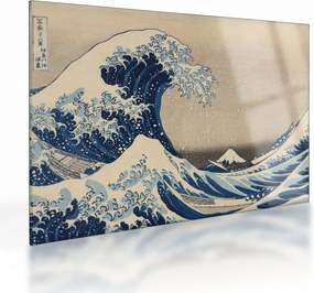 Tablou pe sticlă - Katsushika Hokusai, Under the Wave off Kanagawa, reproducere (70x50 cm)