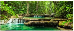 Tablou - Cascada verde (120x50 cm)