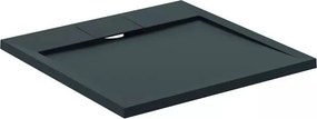Cadita de dus patrata Ideal Standard i.life Ultra Flat S negru intens 70x70 cm