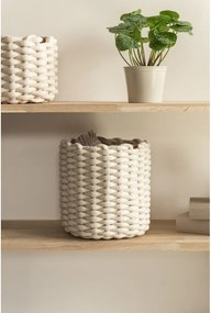 Coș de depozitare din material textil ø 25x25 cm Peach Skin Round M – Bigso