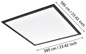Plafonieră LED Eglo 900819 SALOBRENA LED/33W/230V 60x60 cm negru