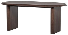 Masă de dining cu aspect de lemn de nuc 90x180 cm Ellips – vtwonen