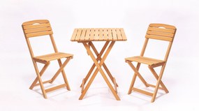 Set masă scaune de grădină (3 buc) Malachi (maro). 1082983