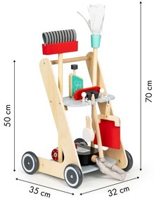 Set pentru curățenie din lemn pentru copii