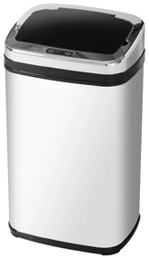 HomCom Coș de gunoi din Otel si Inox cu Senzor automat 30L/Pătrat