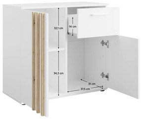 Dulap TOLIS 2D1S, alb