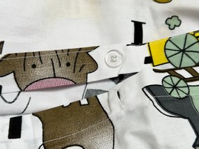 Lenjerie de pat din bumbac pentru patut KIDS ALPHABET alb Dimensiune lenjerie de pat: 45 x 65 cm | 90 x 135 cm