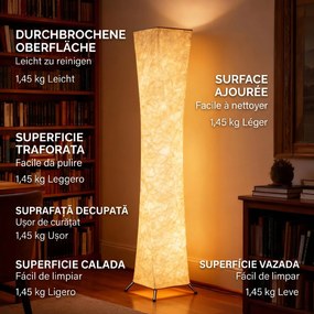 HOMCOM Lampă de Podea Modernă cu Întrerupător de Picior, din Oțel și Plastic, 25x25x129 cm, Alb și Argintiu | Aosom Romania