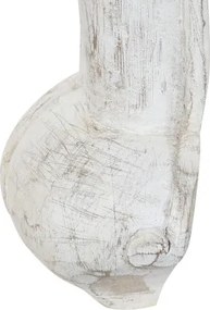 Masa din lemn de mango , sculptata manual " White aged "
