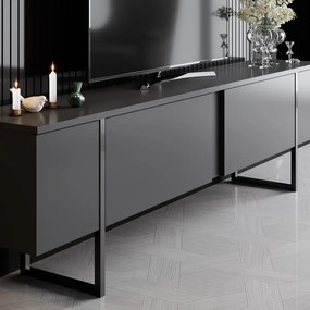 Set de mobilier pentru living Luxe, Antracit- Negru