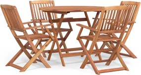vidaXL Set mobilier de grădină, 5 piese, lemn masiv de acacia