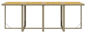 Set mobilier pentru gradina cu perne, 13 piese, bej, poliratan Bej si maro, 219 cm table length, 12x fotoliu + masa, 1