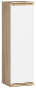 Dulap corp vertical suspendat living stejar sonoma - alb  99 x 30 x 30 cm
