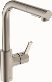 Baterie bucatarie cu dus extactibil Ideal Standard Gusto 295 argintiu Silver Storm 2 tipuri de jet
