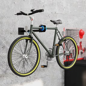 HOMCOM Suport de reparații bicicletă reglabil pe înălțime, clemă rotativă 360°, capacitate max. 25 kg, 41-60x13x13 cm, negru | Aosom Romania