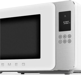 Cuptor cu microunde cu gratar 4in1 SMEG Collezione MOC01WHMEU, 1900 W, 29 l, 18 programe, Inchidere lina, Semnal sonor, Ecran LCD, Alb mat