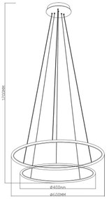 Lustră LED pe cablu Zuma Line PL201004B-2BK MARSEILLE LED/40W/230V negru