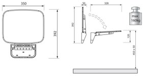 Scaun de duș pliabil POLYSAN CW1110W Saap 35 x32,8 cm, alb