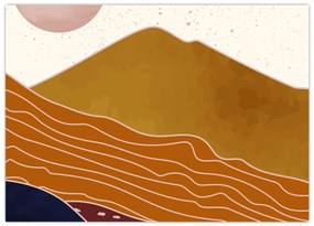 Tablou pe sticlă - Apus de soare (70x50 cm)