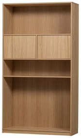 Bibliotecă modulară în culoare naturală cu aspect de lemn de stejar 264x243 cm Modulair – vtwonen