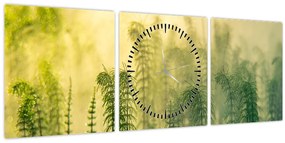 Tablou - Detaliu de primăvară natura cețoasă (cu ceas) (90x30 cm)