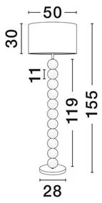 Lampadar/Lampa de podea design decorativ, CHAMOIS H 155cm