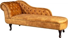 Pat de zi/ Canapea relax clasica stil englezesc Chesterfield galben mustar
