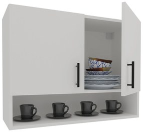 Corp Superior Berna, 2 Usi, cu spatiu, Alb, 80 x 30 x 60 cm