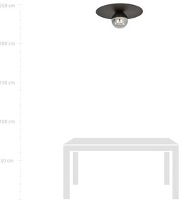 Plafonieră SOLAR 1xE14/10W/230V negru/gri