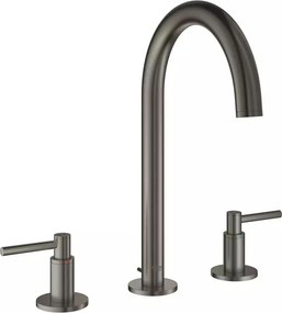 Baterie lavoar Grohe Atrio M 3 elemente dubla comanda antracit periat Hard Graphite