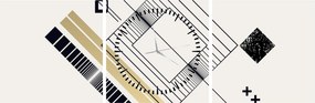 Tablou - Forme geometrice N⁰6 (cu ceas) (90x30 cm)