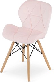 Scaun de masa Culoare roz, LAGO VELVET