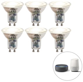Set de 6 becuri LED inteligente GU10 reglabile 5W 345lm 2200-4000K