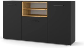 Dulap Anikka 151 (Stejar artisan + negru mat). 1124849