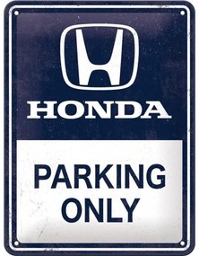 Placă metalică Honda - Parking Only