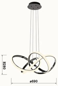 Lustră LED dimabilă pe cablu Wofi 6134-105L INDIGO LED/50W/230V