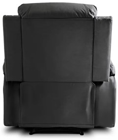 JAKS Fotoliu de masaj piele eco neagră Box