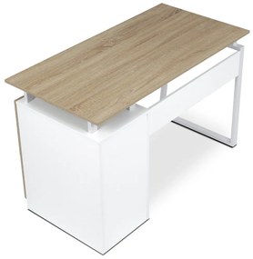 Masă de birou 3218 SON, alb și stejar sonoma