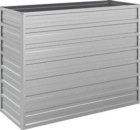 vidaXL Strat înălțat de grădină argintiu 100x40x77 cm oțel galvanizat