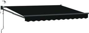vidaXL Cort electric retractabil Negru 3 x 2,5 m